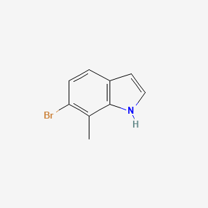 molecular formula C9H8BrN B1292591 6-溴-7-甲基-1H-吲哚 CAS No. 1000343-89-4