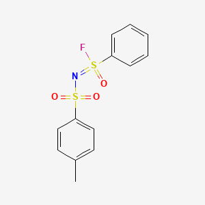 B12926057 N-[(4-methylphenyl)sulfonyl]-Benzenesulfonimidoyl fluoride CAS No. 89538-93-2