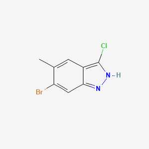 molecular formula C8H6BrClN2 B1292608 6-Bromo-3-chloro-5-methyl-1H-indazole CAS No. 1000342-45-9