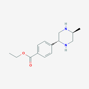 rel-Ethyl 4-((2R,5S)-5-methylpiperazin-2-yl)benzoate