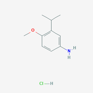 molecular formula C10H16ClNO B1292613 2-Isopropyl-4-amino anisole hydrochloride CAS No. 91251-43-3