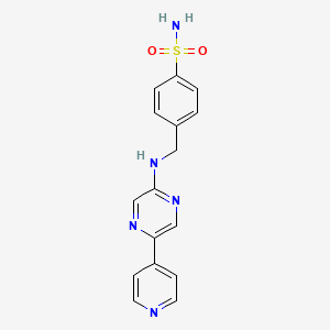 4-({[5-(Pyridin-4-yl)pyrazin-2-yl]amino}methyl)benzene-1-sulfonamide