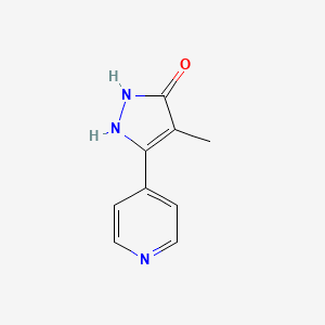 4-Methyl-5-(pyridin-4-yl)-1,2-dihydro-3H-pyrazol-3-one