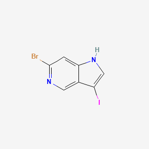 molecular formula C7H4BrIN2 B1292618 6-Bromo-3-iodo-1H-pyrrolo[3,2-c]pyridine CAS No. 1000341-73-0