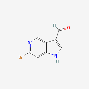 molecular formula C8H5BrN2O B1292619 6-bromo-1H-pyrrolo[3,2-c]pyridine-3-carbaldehyde CAS No. 1000341-75-2