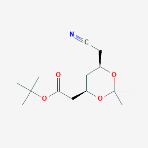 molecular formula C14H23NO4 B129262 （4R,6R）-叔丁基-6-氰甲基-2,2-二甲基-1,3-二氧六环-4-乙酸酯 CAS No. 125971-94-0