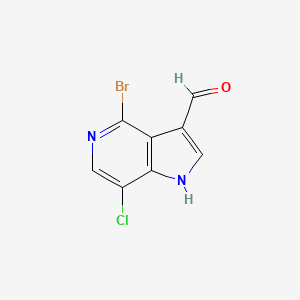 molecular formula C8H4BrClN2O B1292623 4-Bromo-7-chloro-1H-pyrrolo[3,2-c]pyridine-3-carbaldehyde CAS No. 1000341-99-0