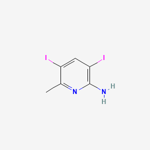 molecular formula C6H6I2N2 B1292632 3,5-二碘-6-甲基吡啶-2-胺 CAS No. 1000342-88-0