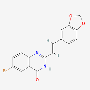 2-(2-(Benzo[d][1,3]dioxol-5-yl)vinyl)-6-bromoquinazolin-4(3H)-one