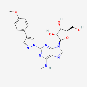 (2R,3R,4S,5R)-2-(6-(Ethylamino)-2-(4-(4-methoxyphenyl)-1H-pyrazol-1-yl)-9H-purin-9-yl)-5-(hydroxymethyl)tetrahydrofuran-3,4-diol