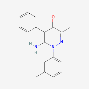 4(1H)-Pyridazinone, 6-amino-3-methyl-1-(3-methylphenyl)-5-phenyl-