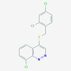 8-Chloro-4-[(2,4-dichlorobenzyl)sulfanyl]cinnoline