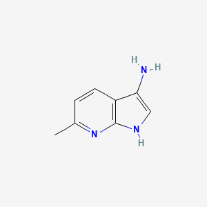 molecular formula C8H9N3 B1292646 6-甲基-1H-吡咯并[2,3-b]吡啶-3-胺 CAS No. 1000340-30-6