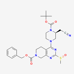 Benzyl 4-((S)-4-(tert-butoxycarbonyl)-3-(cyanomethyl)piperazin-1-yl)-2-(methylsulfinyl)-5,6-dihydropyrido[3,4-d]pyrimidine-7(8H)-carboxylate