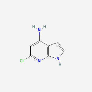 molecular formula C7H6ClN3 B1292655 6-Chloro-1H-pyrrolo[2,3-b]pyridin-4-amine CAS No. 1000340-80-6