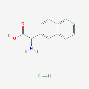 molecular formula C12H12ClNO2 B1292664 2-Amino-2-(naphthalen-2-YL)acetic acid hydrochloride CAS No. 433292-03-6