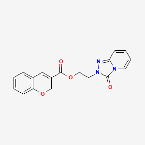 2-(3-Oxo-[1,2,4]triazolo[4,3-a]pyridin-2(3H)-yl)ethyl 2H-chromene-3-carboxylate