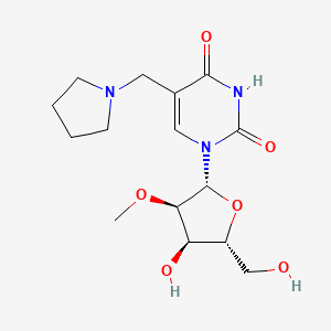 1-((2R,3R,4R,5R)-4-Hydroxy-5-(hydroxymethyl)-3-methoxytetrahydrofuran-2-yl)-5-(pyrrolidin-1-ylmethyl)pyrimidine-2,4(1H,3H)-dione