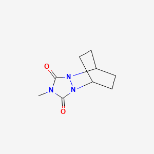 molecular formula C9H13N3O2 B12926853 5,8-Ethano-1H-(1,2,4)triazolo(1,2-a)pyridazine-1,3(2H)-dione, tetrahydro-2-methyl- CAS No. 54168-25-1