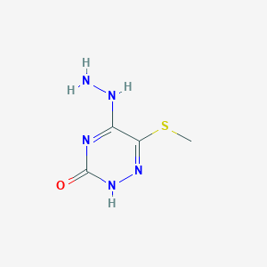 5-Hydrazinyl-6-(methylsulfanyl)-1,2,4-triazin-3(2h)-one