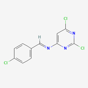 2,6-Dichloro-N-(4-chlorobenzylidene)pyrimidin-4-amine