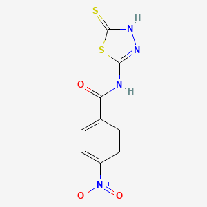 4-Nitro-N-(5-sulfanylidene-4,5-dihydro-1,3,4-thiadiazol-2-yl)benzamide