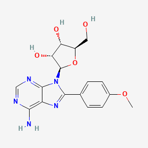 Adenosine, 8-(4-methoxyphenyl)-