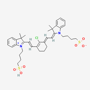 4-(2-(2-(2-Chloro-3-(2-(3,3-dimethyl-1-(4-sulfobutyl)indolin-2-ylidene)ethylidene)cyclohex-1-en-1-yl)vinyl)-3,3-dimethyl-3H-indol-1-ium-1-yl)butane-1-sulfonate