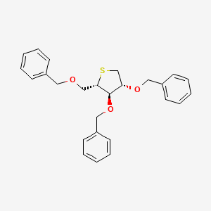 (2S,3R,4R)-3,4-Bis(benzyloxy)-2-((benzyloxy)methyl)tetrahydrothiophene