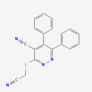 3-((Cyanomethyl)thio)-5,6-diphenylpyridazine-4-carbonitrile