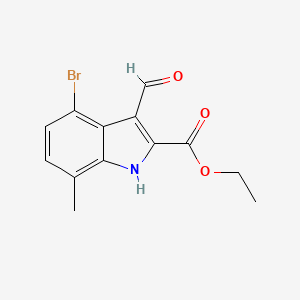 Ethyl 4-bromo-3-formyl-7-methyl-1H-indole-2-carboxylate