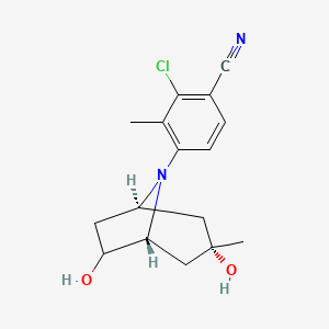 2-Chloro-4-((1R,3S,5R)-3,6-dihydroxy-3-methyl-8-azabicyclo[3.2.1]octan-8-yl)-3-methylbenzonitrile