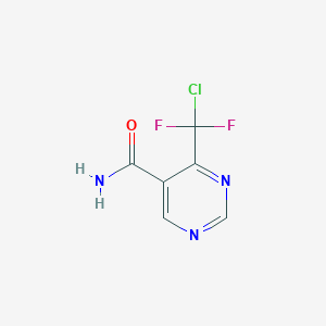 molecular formula C6H4ClF2N3O B12927077 4-[Chloro(difluoro)methyl]pyrimidine-5-carboxamide CAS No. 188740-00-3