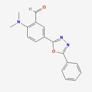 2-(Dimethylamino)-5-(5-phenyl-1,3,4-oxadiazol-2-yl)benzaldehyde