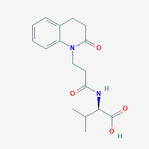 (R)-3-Methyl-2-(3-(2-oxo-3,4-dihydroquinolin-1(2H)-yl)propanamido)butanoic acid