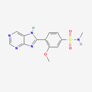 3-Methoxy-N-methyl-4-(7H-purin-8-yl)benzene-1-sulfonamide