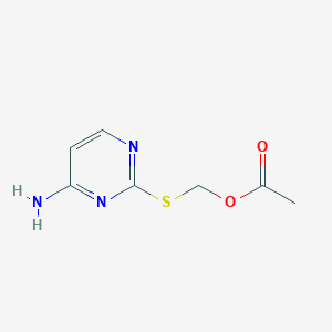 ((4-Aminopyrimidin-2-yl)thio)methyl acetate