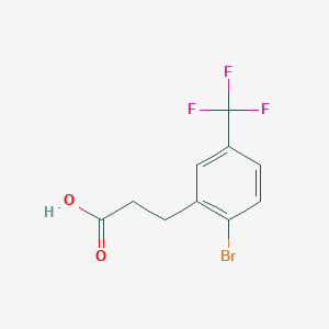 molecular formula C10H8BrF3O2 B1292721 3-(2-Bromo-5-(trifluoromethyl)phenyl)propanoic acid CAS No. 61598-69-4