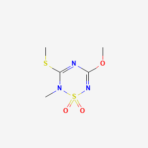 2H-1,2,4,6-Thiatriazine, 5-methoxy-2-methyl-3-(methylthio)-, 1,1-dioxide