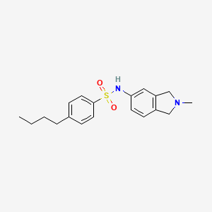 4-Butyl-N-(2-methyl-2,3-dihydro-1H-isoindol-5-yl)benzene-1-sulfonamide