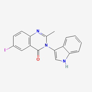 3-(1H-Indol-3-yl)-6-iodo-2-methylquinazolin-4(3H)-one