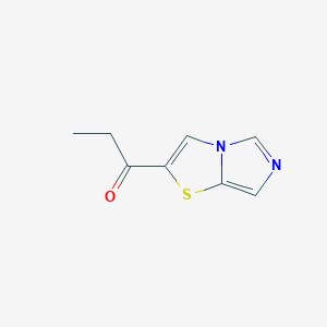 molecular formula C8H8N2OS B12927325 1-(Imidazo[5,1-b]thiazol-2-yl)propan-1-one CAS No. 919509-85-6