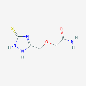 2-[(5-Sulfanylidene-2,5-dihydro-1H-1,2,4-triazol-3-yl)methoxy]acetamide