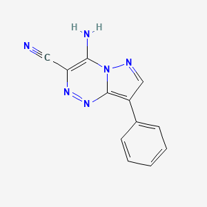molecular formula C12H8N6 B1292734 4-氨基-8-苯基吡唑并[5,1-c][1,2,4]三嗪-3-腈 CAS No. 1021870-78-9