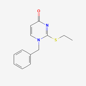 molecular formula C13H14N2OS B12927340 1-benzyl-2-(ethylthio)pyrimidin-4(1H)-one CAS No. 62652-40-8