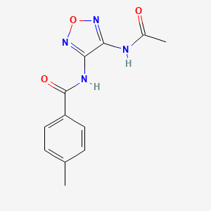 N-(4-acetamido-1,2,5-oxadiazol-3-yl)-4-methylbenzamide