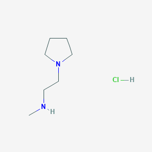 molecular formula C7H17ClN2 B12927430 N-Methyl-2-(pyrrolidin-1-yl)ethan-1-amine hydrochloride 