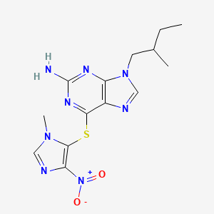 6-((1-Methyl-4-nitro-1H-imidazol-5-yl)thio)-9-(2-methylbutyl)-9H-purin-2-amine