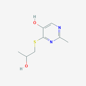 4-((2-Hydroxypropyl)thio)-2-methylpyrimidin-5-ol