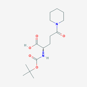 (S)-2-((tert-Butoxycarbonyl)amino)-5-oxo-5-(piperidin-1-yl)pentanoic acid